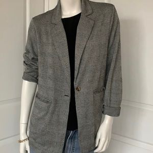 Nordstrom Grey Plaid Blazer
